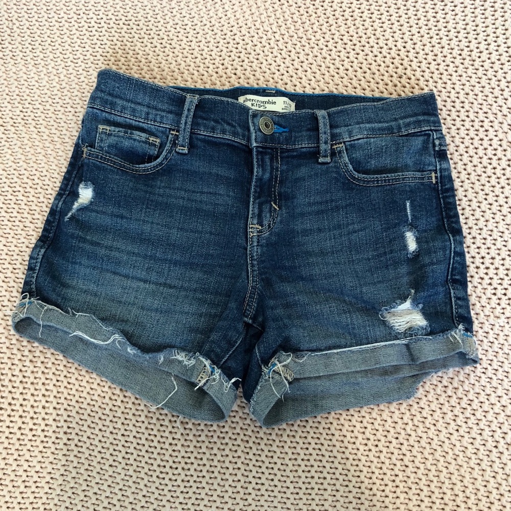 Abercrombie denim shorts frayed